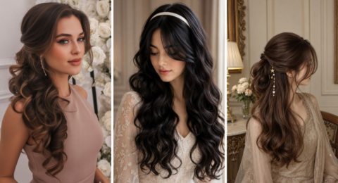 Hairstyle with Saree