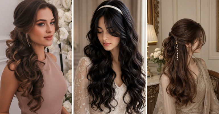 Hairstyle with Saree