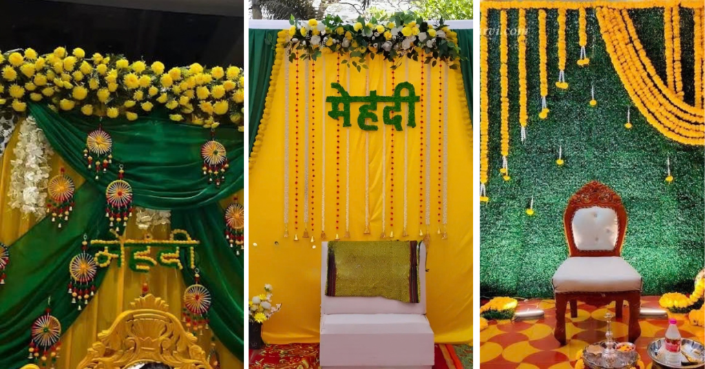 Beautiful Mehndi Setup Ideas खूबसूरत मेहंदी सेटअप और शानदार सजावट के आसान और लेटेस्ट आइडियाज़