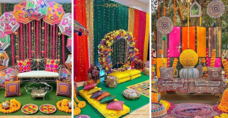 Beautiful Mehndi Setup Ideas खूबसूरत मेहंदी सेटअप और शानदार सजावट के आसान और लेटेस्ट आइडियाज़